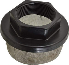 Flow Ezy Filters - 30 Mesh, 189 LPM, 50 GPM, 4.2" Diam, Female Pipe Mounted Suction Screen Strainer - 2 Port NPT, 2.6" Long - Exact Industrial Supply