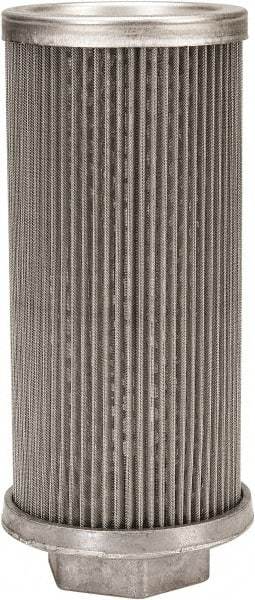 Flow Ezy Filters - 60 Mesh, 76 LPM, 20 GPM, 3.3" Diam, Female Suction Strainer without Bypass - 1-1/4 Port NPT, 7.4" Long - Exact Industrial Supply