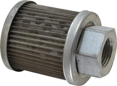 Flow Ezy Filters - 60 Mesh, 11 LPM, 3 GPM, 2.1" Diam, Female Suction Strainer without Bypass - 1/2 Port NPT, 2.7" Long - Exact Industrial Supply