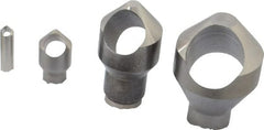 M.A. Ford - 4 Piece, 3/16 to 1-1/8" Head Diam, 82° Included Angle, Single End Countersink Set - Exact Industrial Supply