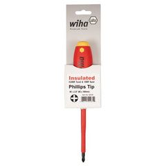 Insulated Cushion Grip Phillips Screwdriver #3 × 150 mm In Carded Hanger - Exact Industrial Supply