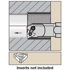 Kennametal - Internal Thread, Right Hand Cut, 40mm Shank Width x 38.82mm Shank Height Indexable Threading Toolholder - 300mm OAL, LT 22NR Insert Compatibility, A-LSE Toolholder, Series LT Threading - Exact Industrial Supply