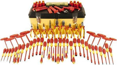 Wiha - 80 Piece Insulated Hand Tool Set - Comes in Molded Case - Exact Industrial Supply