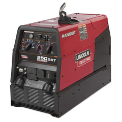 Lincoln Electric - Portable Welder/Generators; Duty Cycle: 250A AC/DC CC/25V/100%; 250A DC CV/25V/100% ; Process: Stick,TIG, MIG, Flux Cored ; Input Current: AC/DC ; Output Current: AC/DC ; Maximum Output Voltage: 230 ; Phase: Single Phase - Exact Industrial Supply