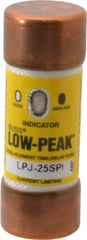 Cooper Bussmann - 300 VDC, 600 VAC, 25 Amp, Time Delay General Purpose Fuse - Fuse Holder Mount, 2-1/4" OAL, 100 at DC, 300 at AC (RMS) kA Rating, 13/16" Diam - Exact Industrial Supply