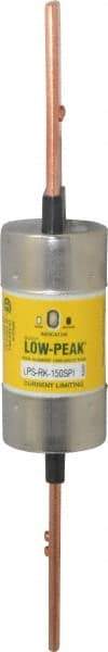 Cooper Bussmann - 300 VDC, 600 VAC, 150 Amp, Time Delay General Purpose Fuse - Bolt-on Mount, 9-5/8" OAL, 100 at DC, 300 at AC (RMS) kA Rating, 1-5/8" Diam - Exact Industrial Supply