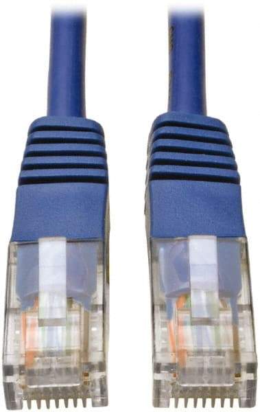 Tripp-Lite - Cat5e, 24 AWG, 8 Wires, 550 MHz, Unshielded Network & Ethernet Cable - Blue, PVC, 100' OAL - Exact Industrial Supply