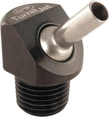QPM Products - 5/16" Hose Inside Diam, Coolant Hose Nozzle - NPT, for Use with CNC Lathes - Exact Industrial Supply