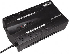 Tripp-Lite - 15 Amp, 900 VA, Flat Pack Mount Standby Backup Uninterruptible Power Supply - Backup 2-1/2 min with Full Load & 9 min with Half Load, 120 VAC Input & Output, 480 Watt Output, 1 Phases, 8 Outlets - Exact Industrial Supply