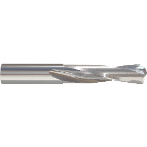 3 mm Dia. × 3 mm Shank × 22 mm Flute Length × 48 mm OAL, Screw Machine, 135°, Bright, 2 Flute, External Coolant, Round Solid Carbide Drill Series/List #5375 - Exact Industrial Supply