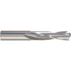 3 mm Dia. × 3 mm Shank × 22 mm Flute Length × 48 mm OAL, Screw Machine, 135°, Bright, 2 Flute, External Coolant, Round Solid Carbide Drill Series/List #5375 - Exact Industrial Supply