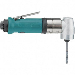 Dynabrade - 1/4" Keyed Chuck - Right Angle Handle, 950 RPM, 0.4 hp, 90 psi - Exact Industrial Supply