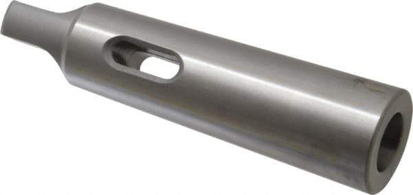 Accupro - MT2 Inside Morse Taper, MT4 Outside Morse Taper, Standard Reducing Sleeve - Soft with Hardened Tang, 1/4" Projection, 4-7/8" OAL - Exact Industrial Supply