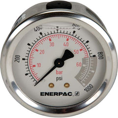 Enerpac - Hydraulic Pressure Gages & Adapters Type: Glycerine Filled Pressure Rating: 1000 - Exact Industrial Supply