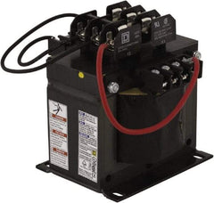 Square D - 750 VA, Top Mount Fuse Block Control Transformer - 50/60 Hz, 5.61 Inch Deep x 5.8 Inch High - Exact Industrial Supply