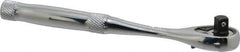 Proto - 1/4" Drive Pear Head Ratchet - Chrome Finish, 5-3/4" OAL, 45 Gear Teeth, Full Polished Handle, Standard Head - Exact Industrial Supply