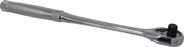 Proto - 3/8" Drive Pear Head Ratchet - Chrome Finish, 11" OAL, 45 Gear Teeth, Long Full Polished Handle, Standard Head - Exact Industrial Supply