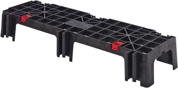 Quantum Storage - 625 Lb Capacity, Black Dunnage Rack - 40" Wide x 6" High x 12" Deep, HDPE - Exact Industrial Supply