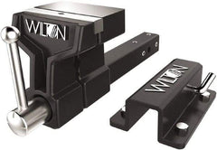Wilton - 6" Jaw Width x 5-3/4" Jaw Opening Capacity, 5" Throat Depth, Bench & Pipe Combination Vise - 3/4 to 3" Pipe Capacity, Stationary Base, Bolt Down Attachment, Ductile Iron - Exact Industrial Supply