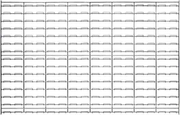 Quantum Storage - 48" Wide x 30" High, Chrome Louvered Bin Panel - Use with Stack and Hang Bins - Exact Industrial Supply