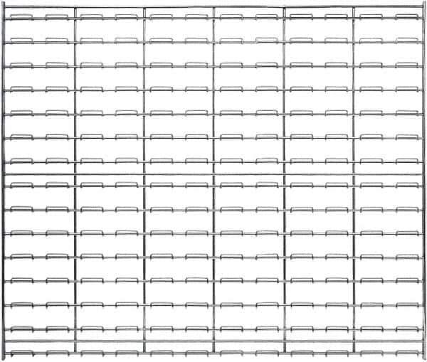 Quantum Storage - 36" Wide x 30" High, Chrome Louvered Bin Panel - Use with Stack and Hang Bins - Exact Industrial Supply