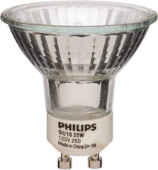Philips - 35 Watt Halogen Commercial/Industrial 2 Pin Lamp - 2,750°K Color Temp, 265 Lumens, 120 Volts, Dimmable, Twistline, 3,000 hr Avg Life - Exact Industrial Supply