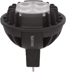 Philips - 7 Watt LED Commercial/Industrial 2 Pin Lamp - 2,700°K Color Temp, 370 Lumens, 12 Volts, Dimmable, MRC16, 35,000 hr Avg Life - Exact Industrial Supply