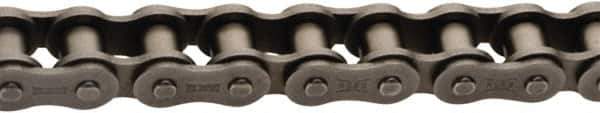 U.S. Tsubaki - 3/8" Pitch, ISO 06B, British Standard Roller Chain - Chain No. 06B, 2,310 Lb. Capacity, 10 Ft. Long, 1/4" Roller Diam, 0.225" Roller Width - Exact Industrial Supply