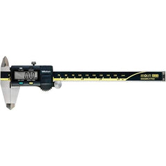 Mitutoyo - 0 to 6" Range 0.01mm Resolution, Electronic Caliper - Steel with 40mm Steel Jaws, 0.001" Accuracy, SPC Output - Exact Industrial Supply