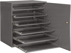 Durham - 6 Drawer, Small Parts Slide Rack Cabinet - 22" Deep x 23" Wide x 17" High - Exact Industrial Supply