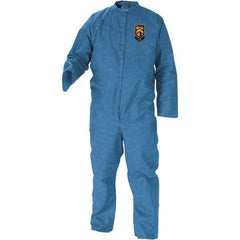 KleenGuard - Size M SMS General Purpose Coveralls - Blue, Zipper Closure, Open Cuffs, Open Ankles - Exact Industrial Supply