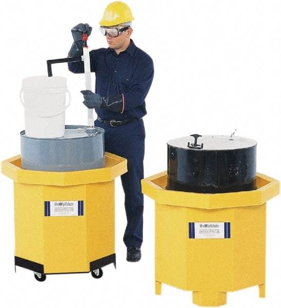 UltraTech - 66 Gal Sump, 800 Lb Capacity, 1 Drum, Polyethylene Spill Deck Pallet - 33" Long x 33" Wide x 29" High, Liftable Fork, 1 Tank Drum Configuration - Exact Industrial Supply