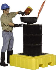 UltraTech - 62 Gal Sump, 800 Lb Capacity, 1 Drum, Polyethylene Spill Deck or Pallet - 40" Long x 40" Wide x 12" High, Liftable Fork, Drain Included, Low Profile, 1 Tank Drum Configuration - Exact Industrial Supply