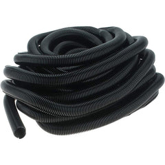 Value Collection - 1" Trade Size, 50' Long, Flexible Split Loom Conduit - Thermoplastic, 0.95" ID, Black - Exact Industrial Supply