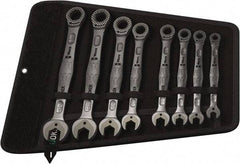 Wera - 8 Piece, 5/16" to 3/4", Combination Wrench Set - Inch Measurement Standard, Chrome Vanadium Finish, Comes in Canvas Tool Holster - Exact Industrial Supply