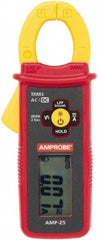 Amprobe - AMP-25, CAT III, Digital True RMS Clamp Meter with 0.9843" Clamp On Jaws - 300 AC/DC Amps, Measures Current - Exact Industrial Supply