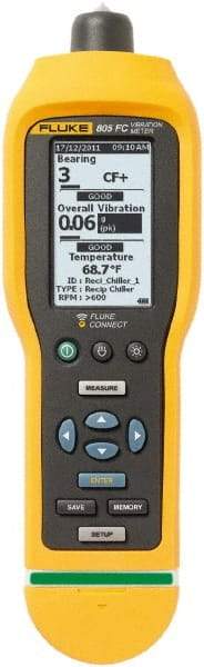 Fluke - 10Hz to 1kHz (mm), LCD Vibration Meter - 2 AA Batteries - Exact Industrial Supply