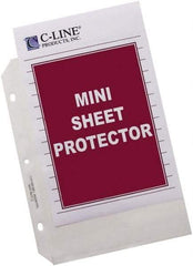 C-LINE - 50 Piece Clear Sheet Protectors-Envelopes - 8.719" High x 6-3/8" Wide - Exact Industrial Supply