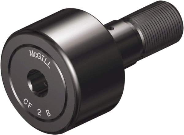 McGill - 3-1/2" Roller Diam x 2" Width, 1-3/8" Stud Diam x 2-3/4" Length, Sealed Stud Cam Follower with Hex - Steel, 1-3/8" Thread Length, 1-3/8-12 Thread, 4.78" OAL, 22,800 Lb Dynamic Cap, 31,625 Lb Static Cap - Exact Industrial Supply