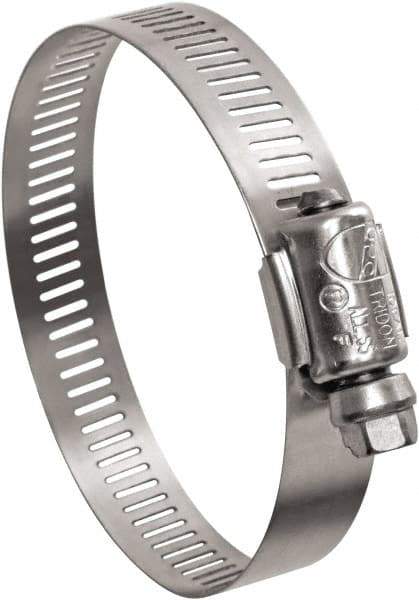 IDEAL TRIDON - SAE Size 24, 1 to 2" Diam, Stainless Steel Worm Drive Clamp - 1/2" Wide, Material Grade 201, Series Contractor - Exact Industrial Supply