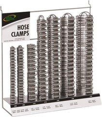 IDEAL TRIDON - 130 Piece, 5/16 to 2-3/4" Diam, Worm Drive Clamp Set - 20 Micro 4, 20 Micro 6, 10 Size 10, 20 Size 12, 20 Size 20, 20 Size 28, 20 Size 36 - Exact Industrial Supply