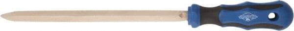 Ampco - Stiff Aluminum Bronze Alloy Straight Scraper - 1" Blade Width x 8" Blade Length, Soft Grip Handle - Exact Industrial Supply