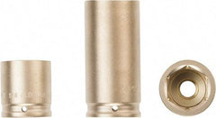 Ampco - 1/2" Drive 21mm Standard Nonsparking Impact Socket - 6 Points - Exact Industrial Supply