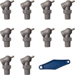 Loc-Line - 1/4" Hose Inside Diam, High-Pressure Coolant Hose Nozzle - NPT, for Use with Loc-Line Modular Hose System, 10 Pieces - Exact Industrial Supply