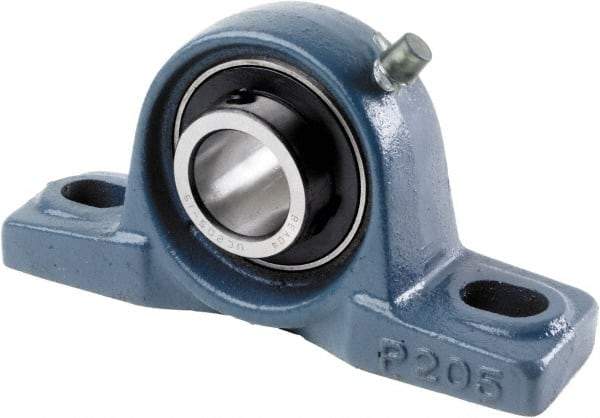 Tritan - 3-7/16" ID, 12.2047" OAL x 7.2835" OAH Pillow Block - 14,388 Lb Static Cap, 18,772 Lb Dyn Cap, 9.72" Btw Mnt Hole Ctrs, 3-3/4" Base-to-Ctr Ht, Cast Iron/Steel - Exact Industrial Supply