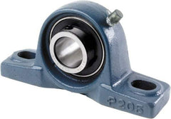 Tritan - 3-1/4" ID, 12.2047" OAL x 7.2835" OAH Pillow Block - 14,388 Lb Static Cap, 18,772 Lb Dyn Cap, 9.72" Btw Mnt Hole Ctrs, 3-3/4" Base-to-Ctr Ht, Cast Iron/Steel - Exact Industrial Supply