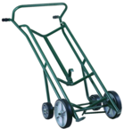 4-Wheel Drum Truck - 1000 lb Capacity - 10" Mold on rubber wheels forward - 6' Mold on rubber wheels back - Easy Handle - Exact Industrial Supply