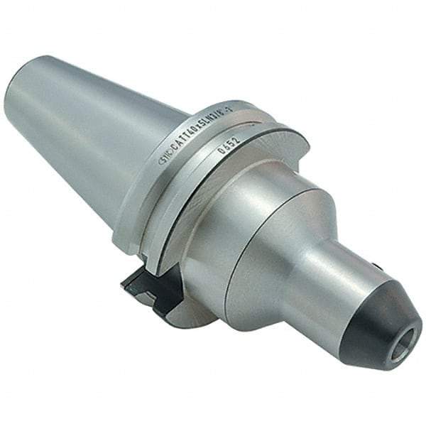 Techniks - CAT40 Dual Contact Taper 3/8 Hole End Mill Holder & Adapter - 1" Nose Diam, 5" Projection - Exact Industrial Supply