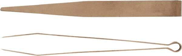 Ampco - 4-1/4" OAL All Purpose Fine Point Tweezers - Straight Round - Exact Industrial Supply