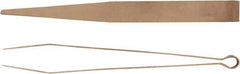 Ampco - 4-1/4" OAL All Purpose Fine Point Tweezers - Straight Round - Exact Industrial Supply
